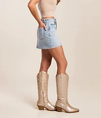 Claudia Mini Denim Stretch Skirt