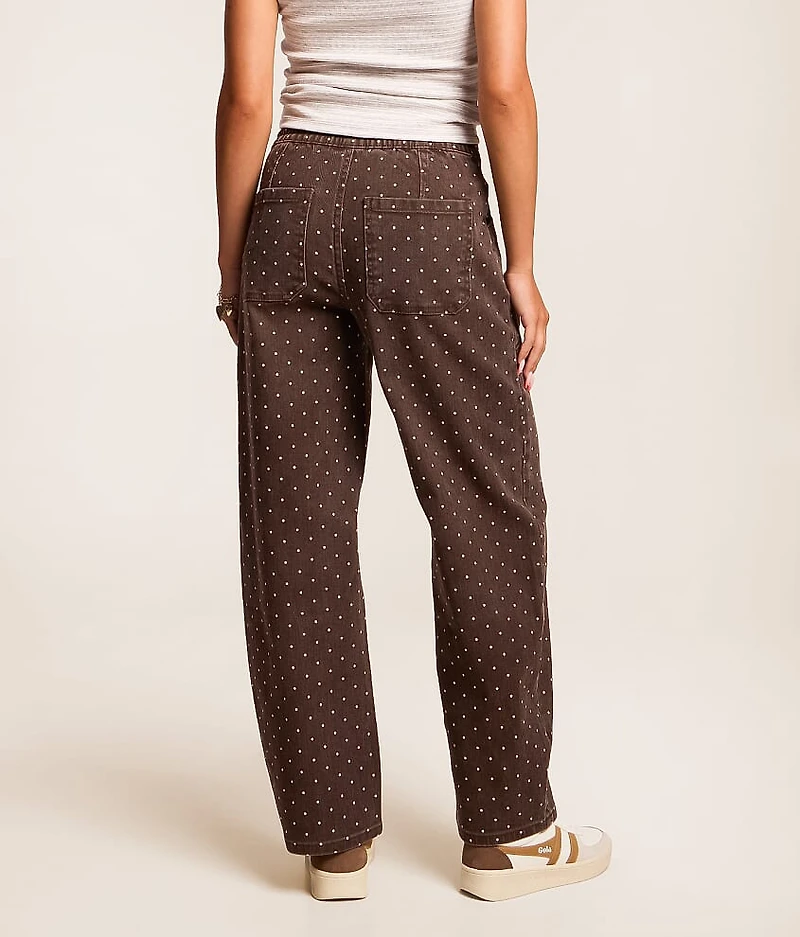 Olivia Polka Dot Barrel Stretch Jean