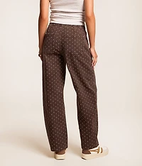Olivia Polka Dot Barrel Stretch Jean