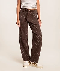 Olivia Polka Dot Barrel Stretch Jean