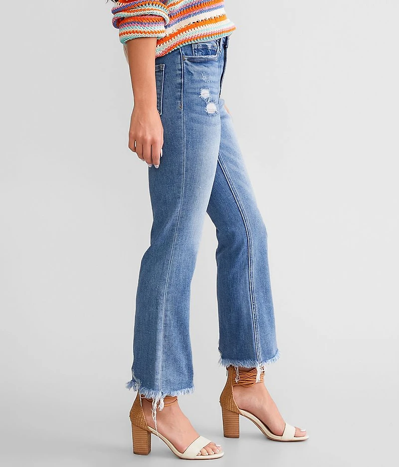 High Rise Cropped Flare Stretch Jean