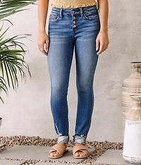 Mid-Rise Cuffed Ankle Skinny Jean
