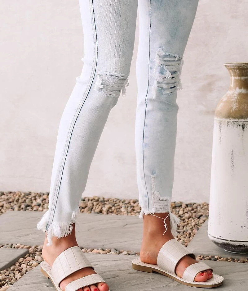 High Rise Ankle Skinny Stretch Jean