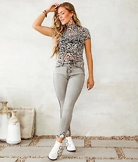 High Rise Ankle Skinny Stretch Jean