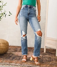Ultra High Rise Ankle Straight Jean