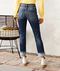 Mid-Rise Ankle Straight Stretch Jean