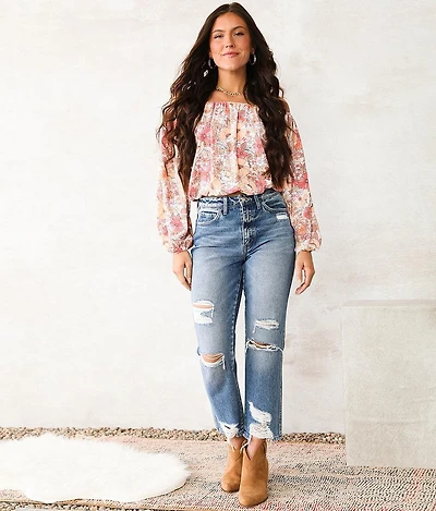Ultra High Rise Ankle Straight Jean
