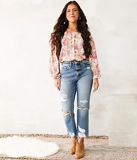 Ultra High Rise Ankle Straight Jean