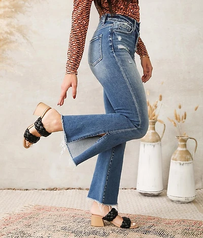 High Rise Cropped Flared Jean