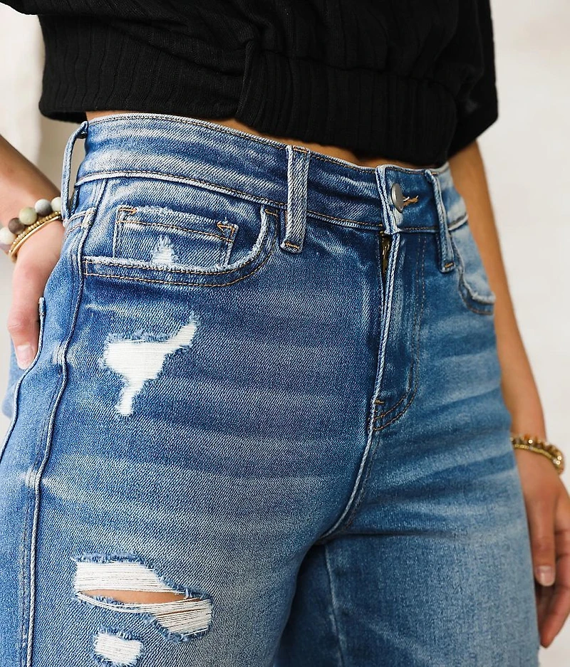 High Rise Slim Straight Stretch Jean