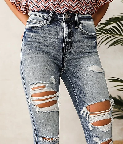 High Rise Ankle Skinny Stretch Jean