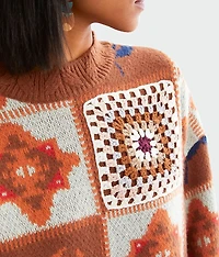 Pieced Crochet Sweater