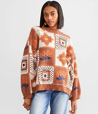 Pieced Crochet Sweater