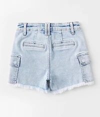 Girls - High Rise Cargo Stretch Short
