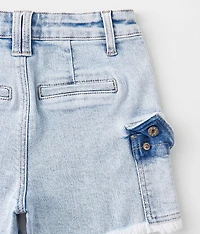 Girls - High Rise Cargo Stretch Short