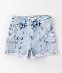Girls - High Rise Cargo Stretch Short