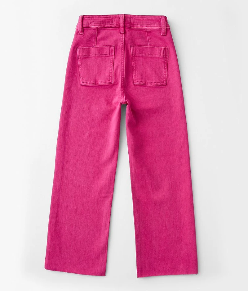 Girls - High Rise Cropped Straight Pant