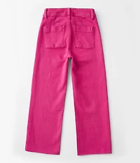 Girls - High Rise Cropped Straight Pant