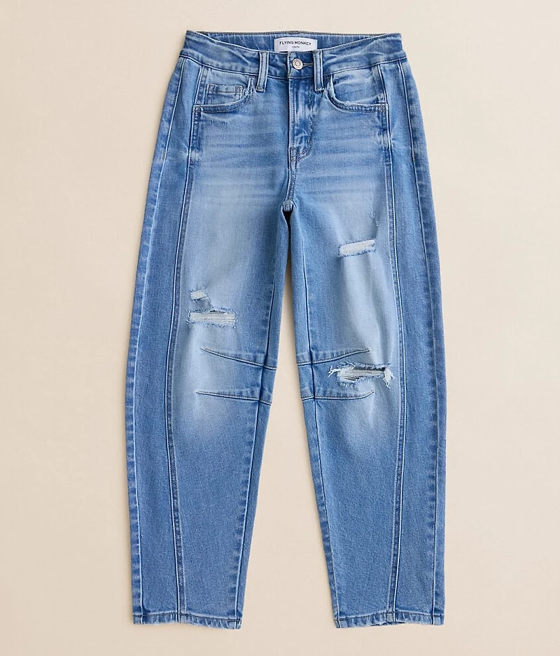 Girls - High Rise Barrel Stretch Jean