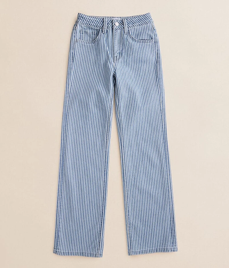 Girls - Mini Olivia Striped Wide Leg Stretch Jean