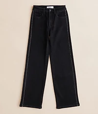 Girls - Mini Olivia Rhinestone Wide Leg Stretch Jean