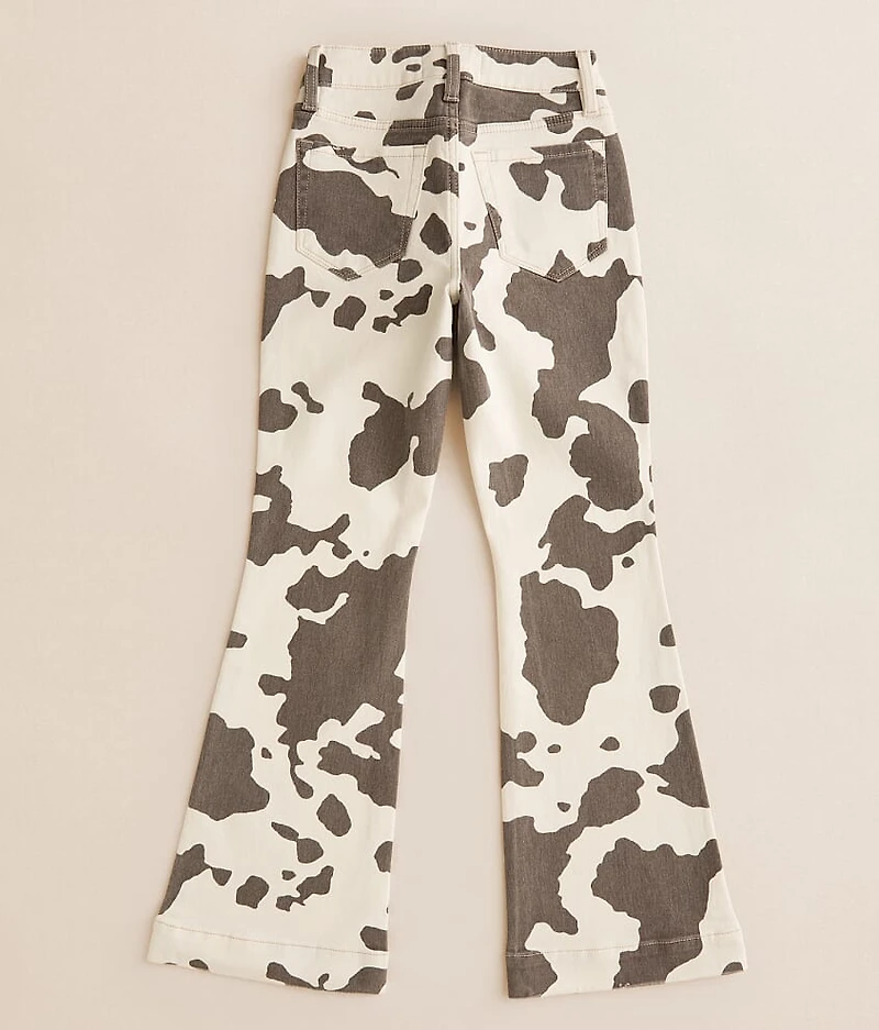 Girls - Mini Willa Cow Print High Rise Trouser Jean
