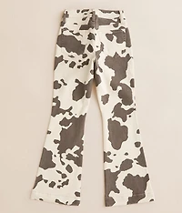 Girls - Mini Willa Cow Print High Rise Trouser Jean