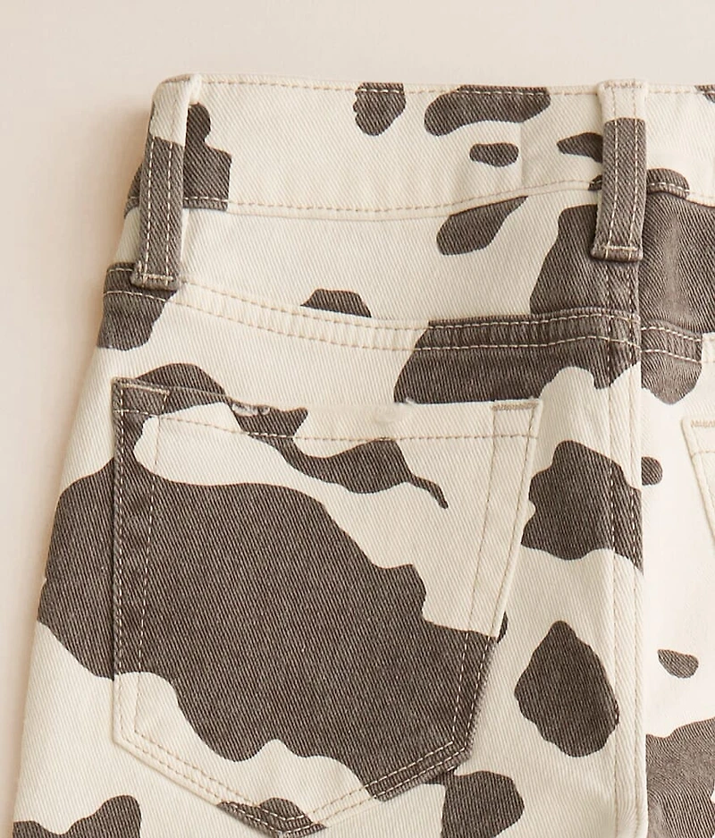 Girls - Mini Willa Cow Print High Rise Trouser Jean
