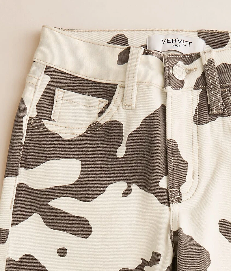 Girls - Mini Willa Cow Print High Rise Trouser Jean