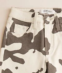 Girls - Mini Willa Cow Print High Rise Trouser Jean