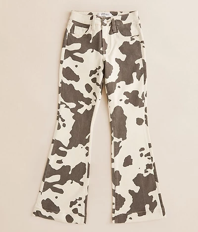 Girls - Mini Willa Cow Print High Rise Trouser Jean