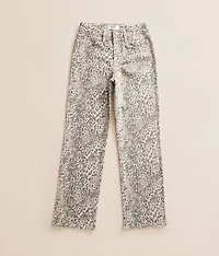 Girls- Mini Olivia Leopard Wide Jean