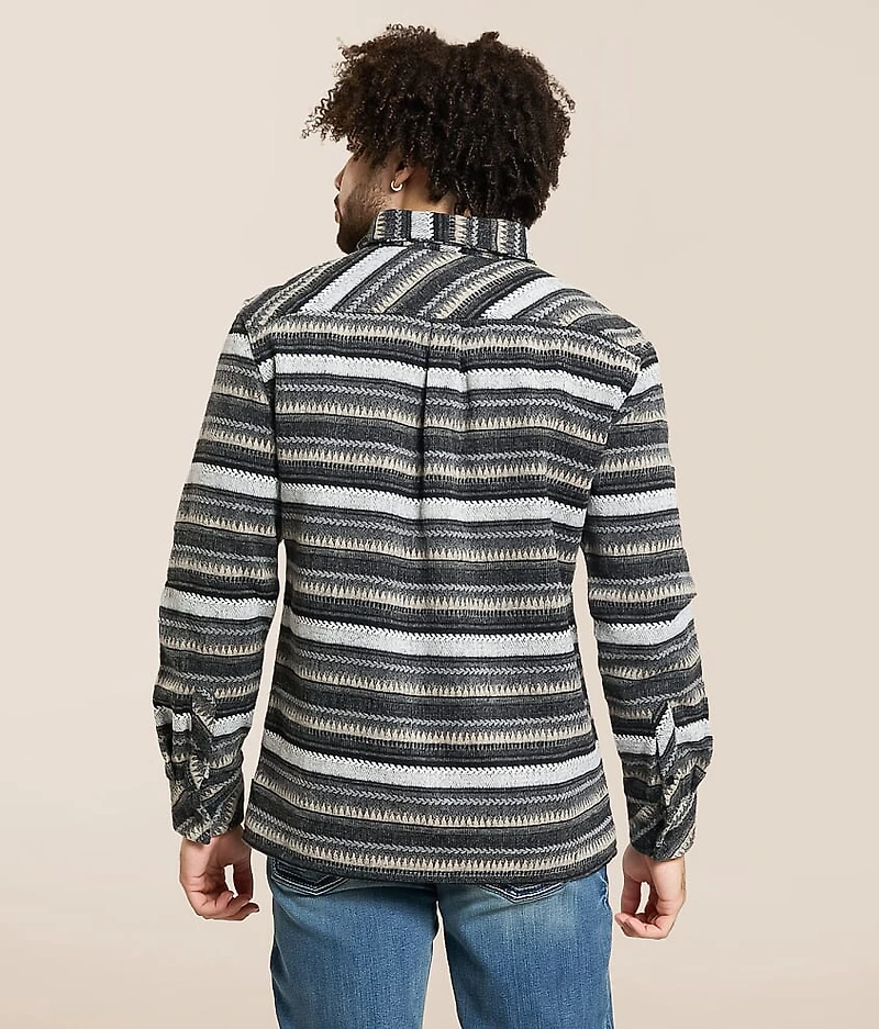 Athletic Stripe Flannel Shirt