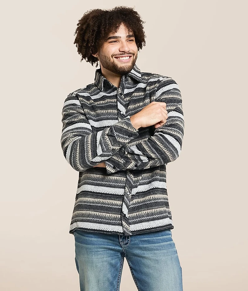 Athletic Stripe Flannel Shirt
