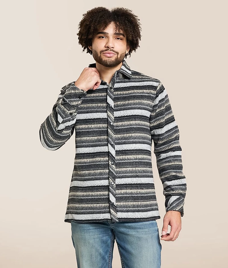 Athletic Stripe Flannel Shirt