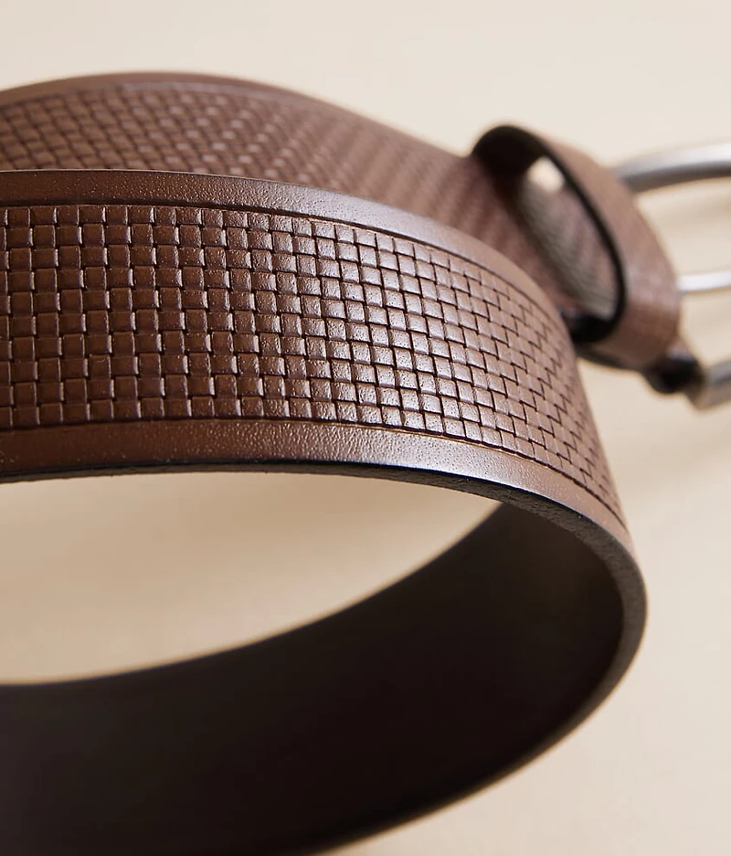Textured Leather Belt