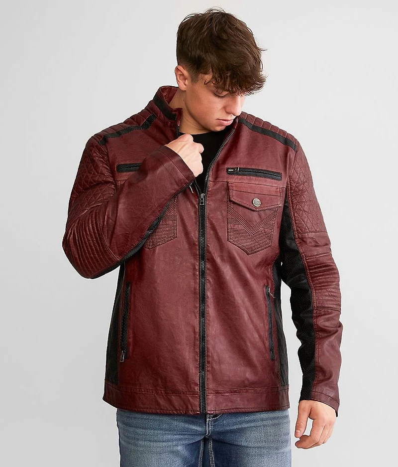 Color Block Moto Hooded Jacket
