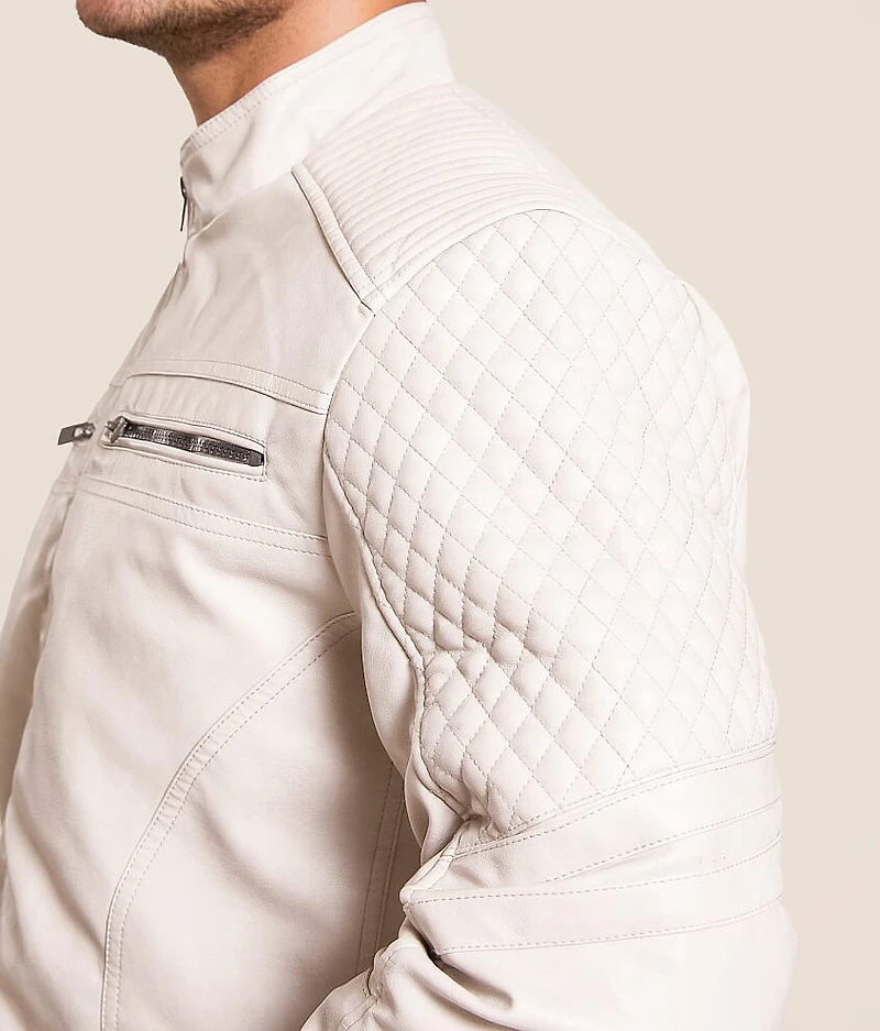 Distressed Faux Leather Jacket