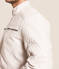 Distressed Faux Leather Jacket