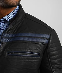 Distressed Faux Leather Jacket