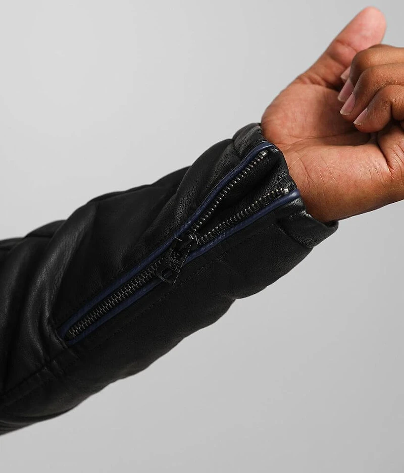 Distressed Faux Leather Jacket