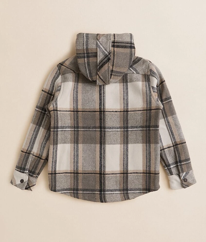 Boys - Plaid Hooded Shacket