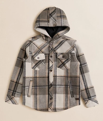 Boys - Plaid Hooded Shacket