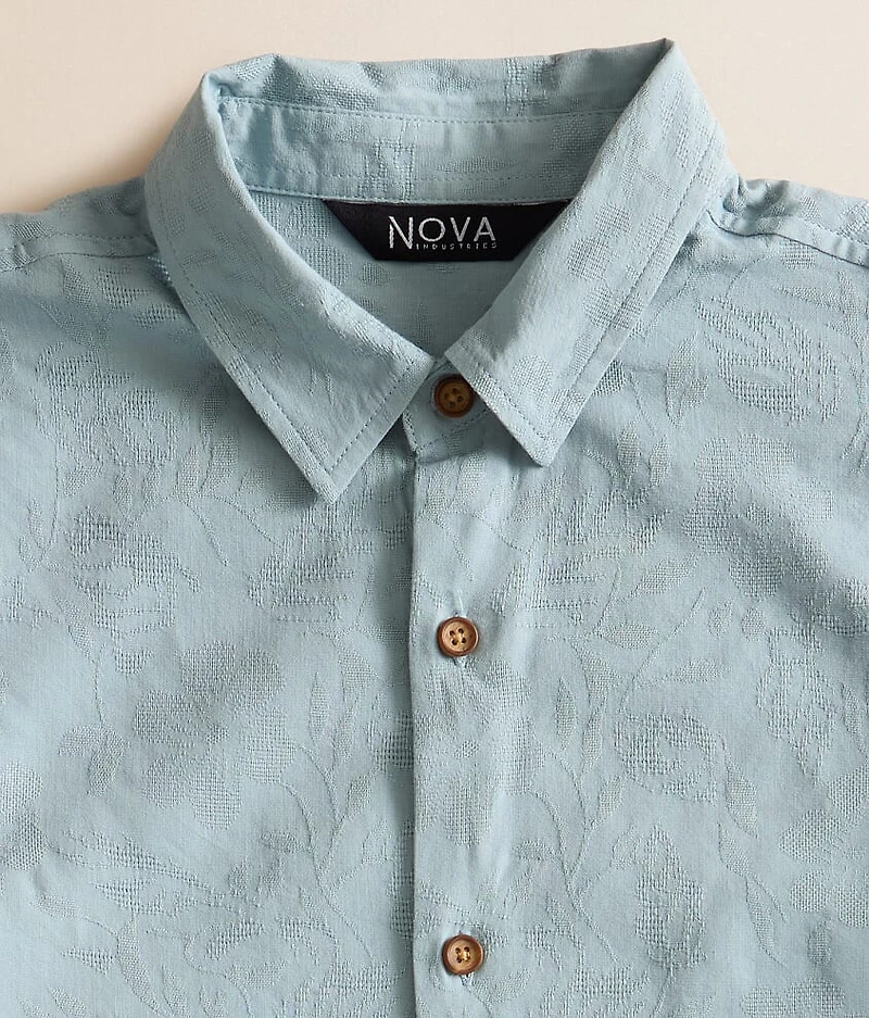 Boys - Tonal Floral Jacquard Shirt