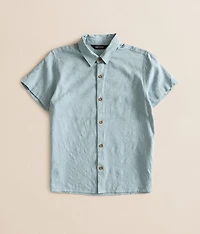 Boys - Tonal Floral Jacquard Shirt