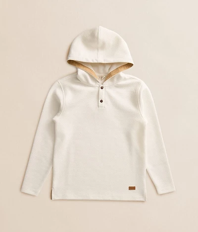 Boys - Quarter Snap Henley Hoodie