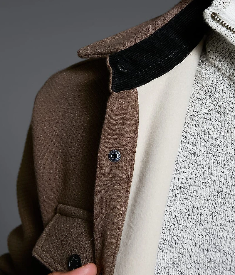 Walnut Jacquard Shacket