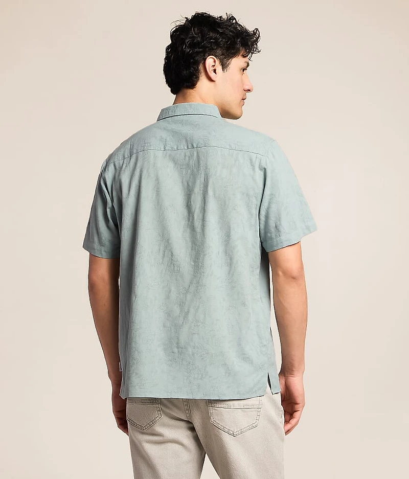 Tonal Floral Jacquard Shirt