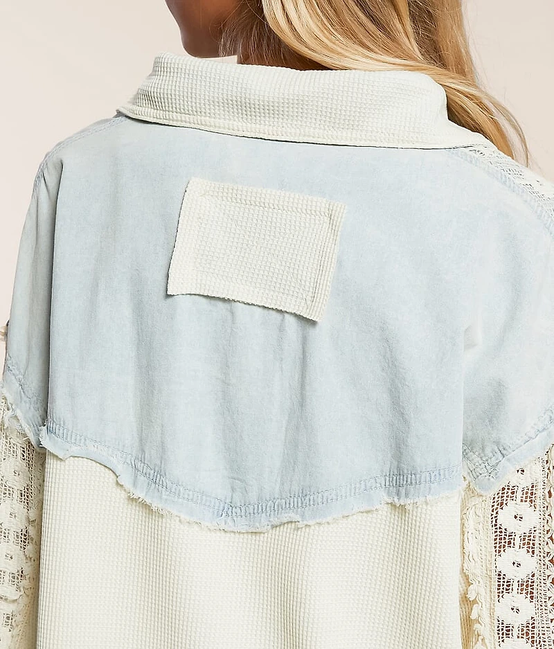 Pieced Crochet Shirt