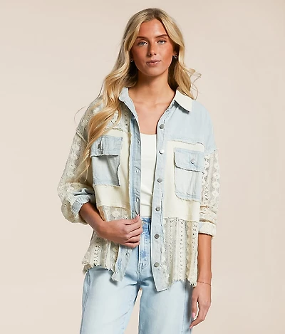 Pieced Crochet Shirt